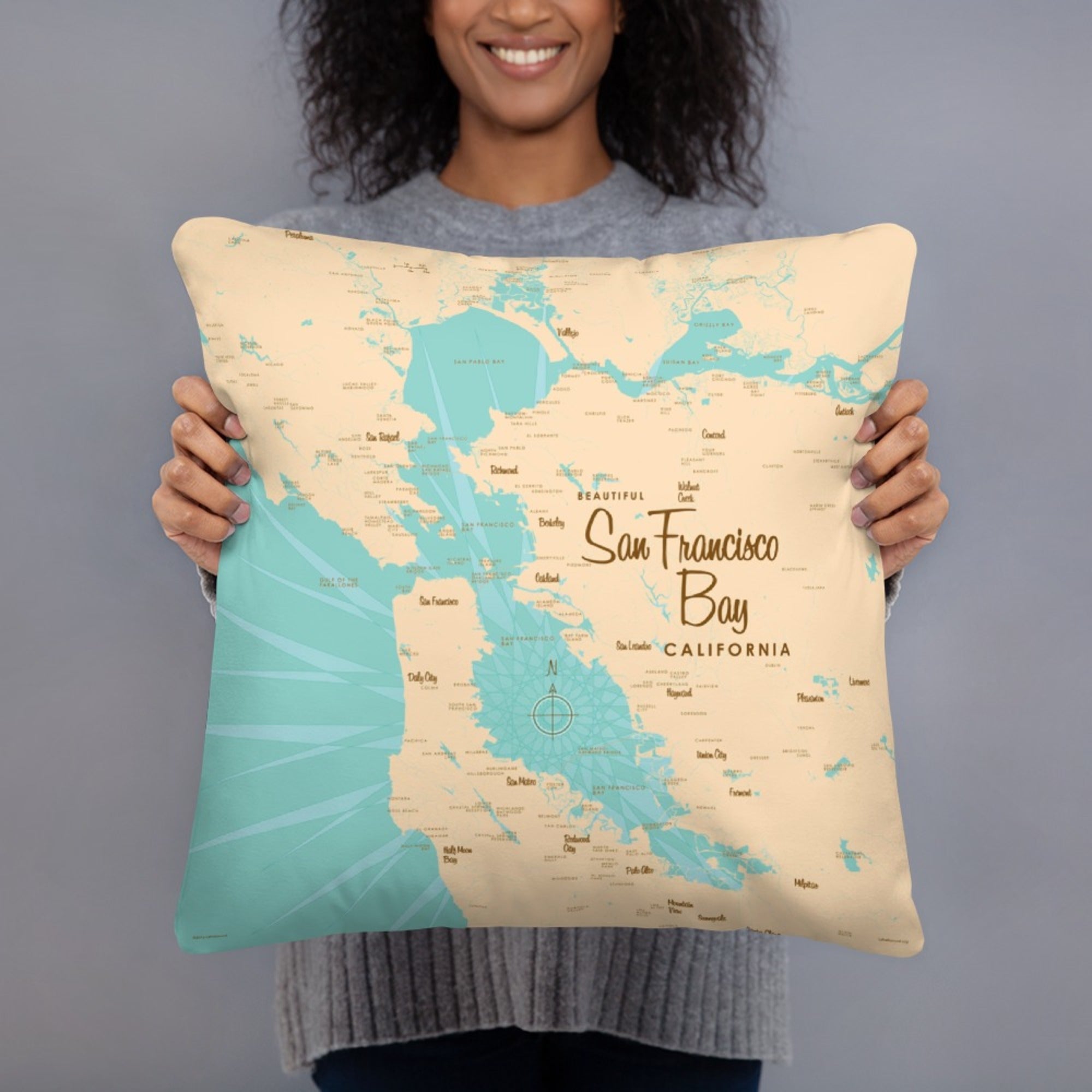 San Francisco Bay California Pillow