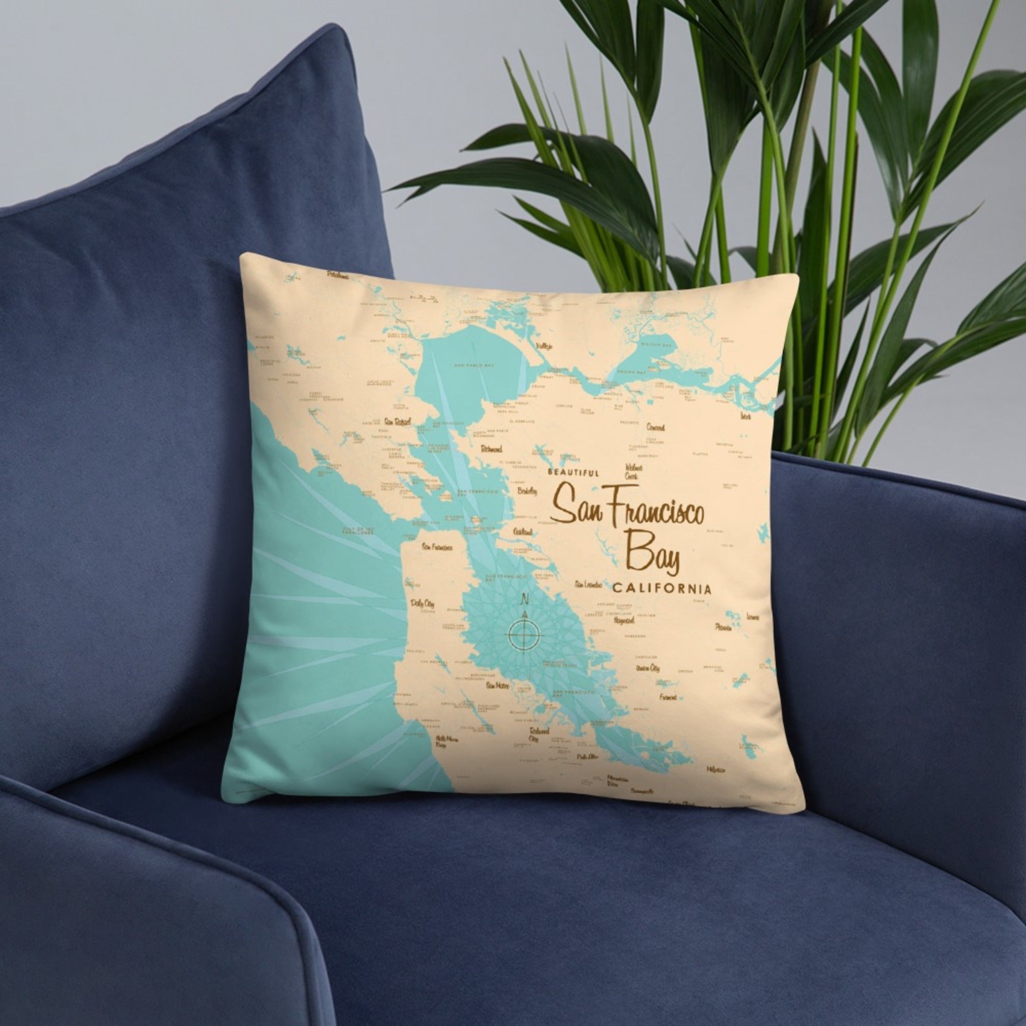 San Francisco Bay California Pillow