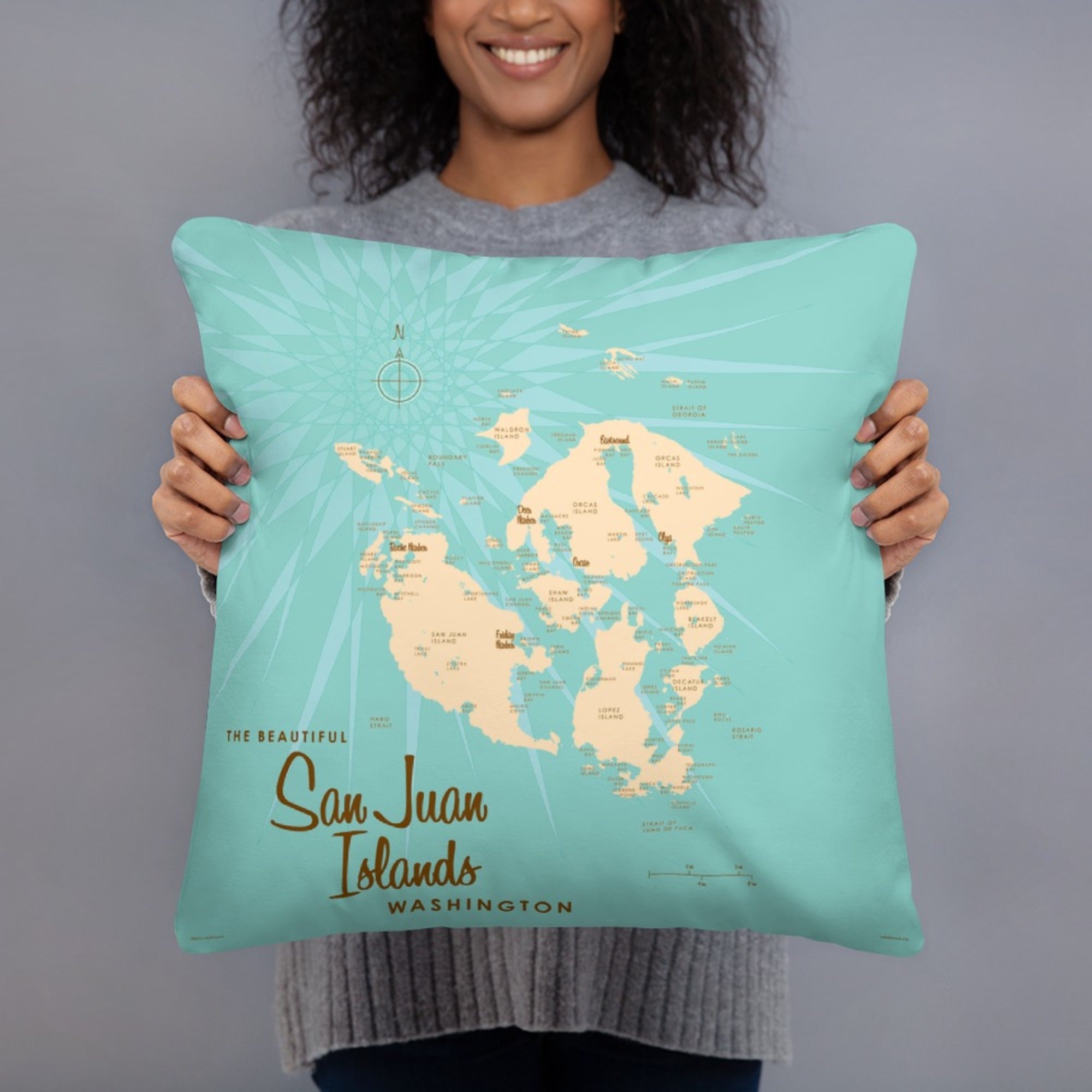 San Juan Islands Washington Pillow