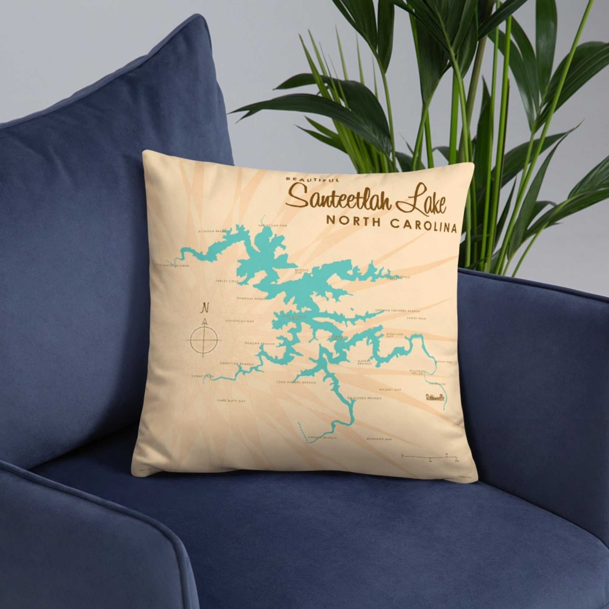 Santeetlah Lake North Carolina Pillow