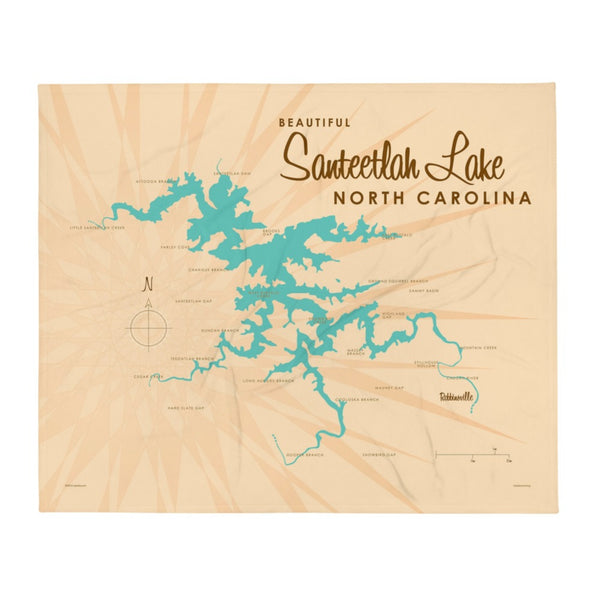 Santeetlah Lake North Carolina Throw Blanket