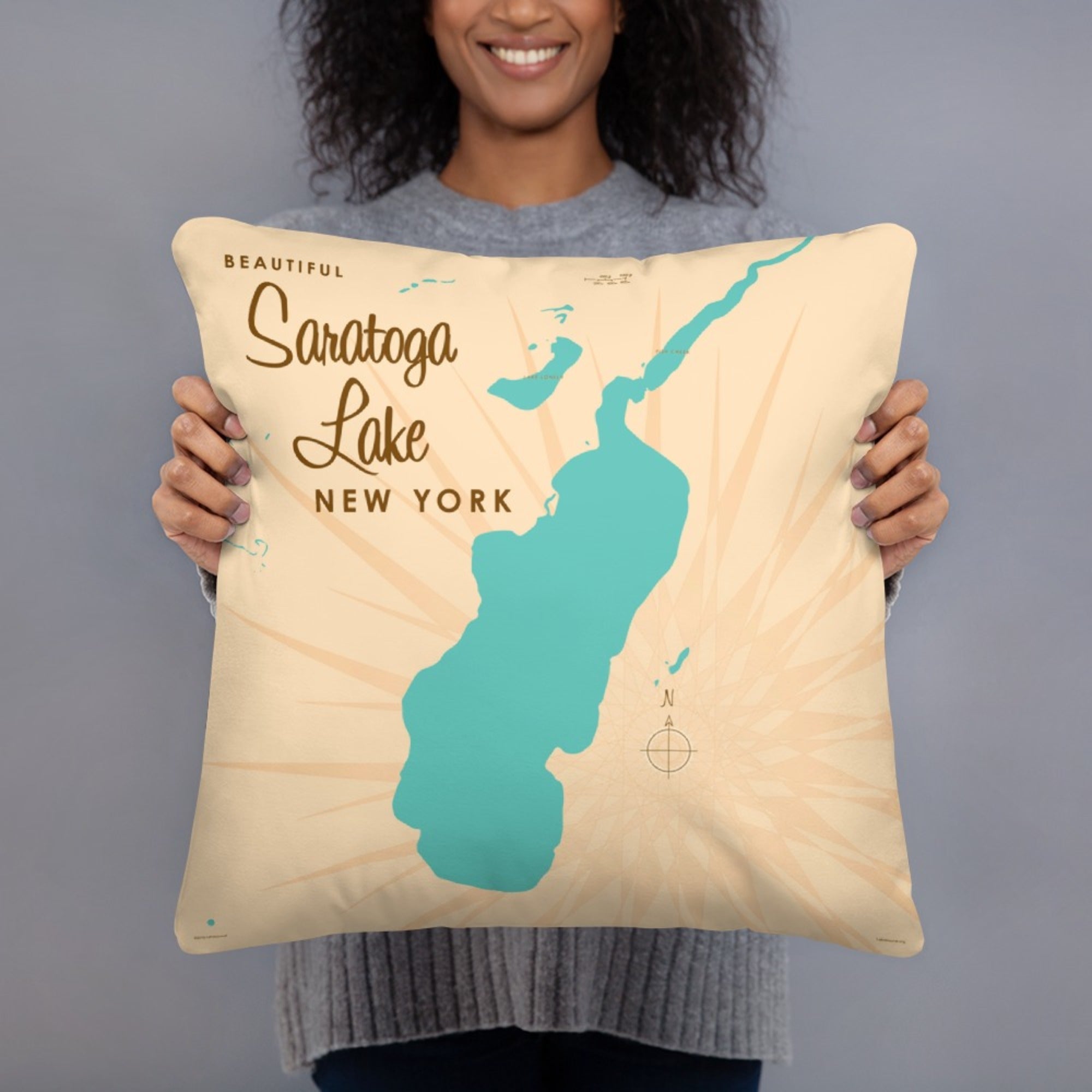 Saratoga Lake New York Pillow