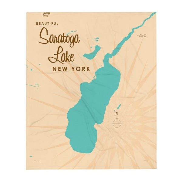 Saratoga Lake New York Throw Blanket