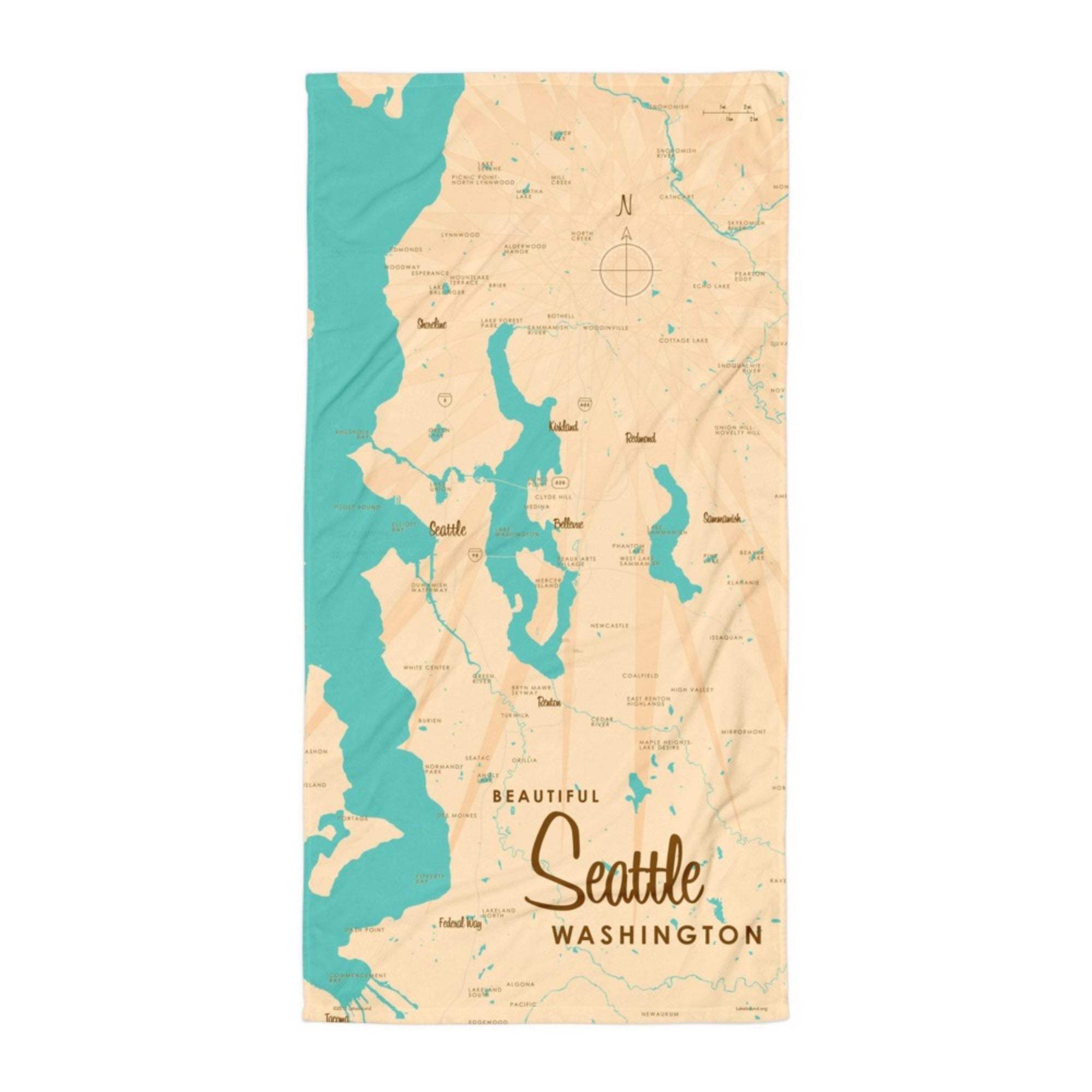 Seattle Washington Beach Towel