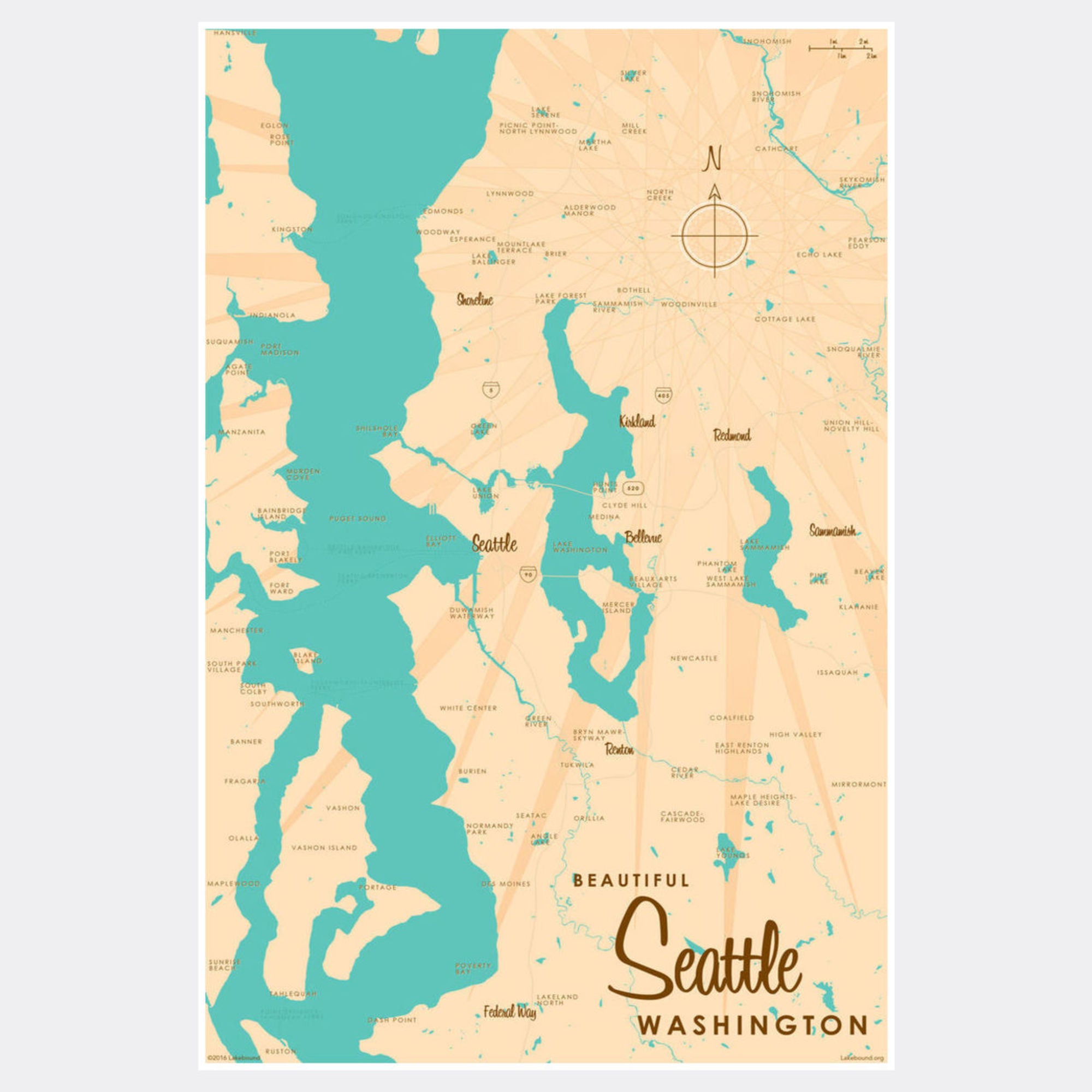 Seattle Washington, Paper Print