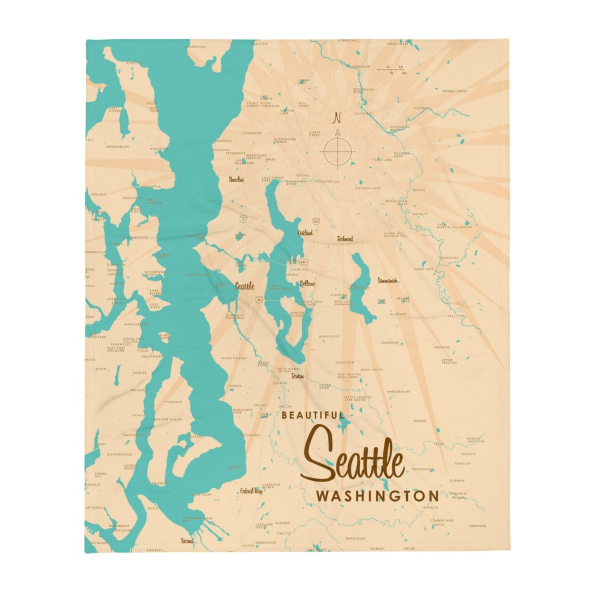 Seattle Washington Throw Blanket