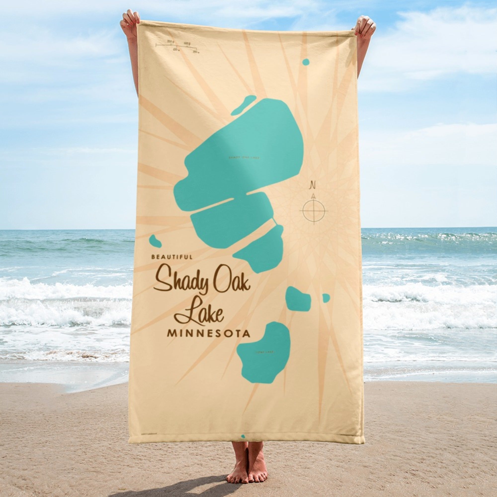 Shady Oak Lake Minnesota Beach Towel