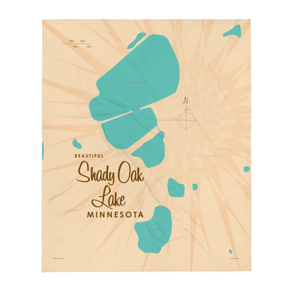 Shady Oak Lake Minnesota Throw Blanket