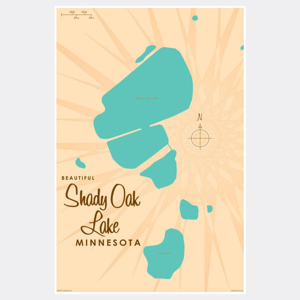 Shady Oak Lake Minnesota, Paper Print