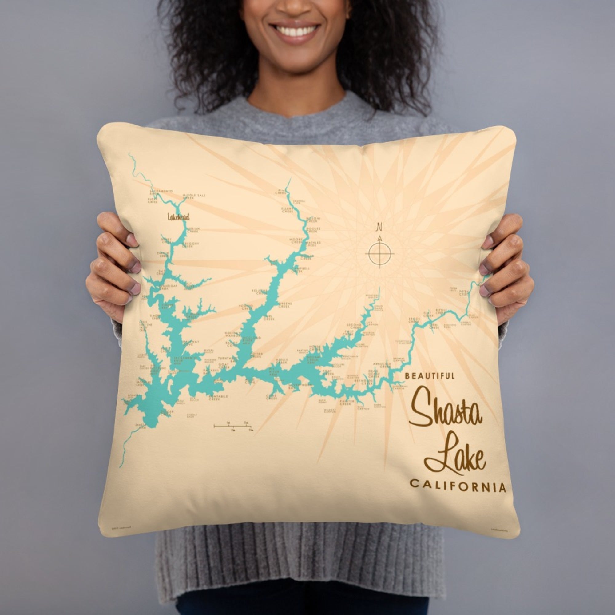 Shasta Lake California Pillow