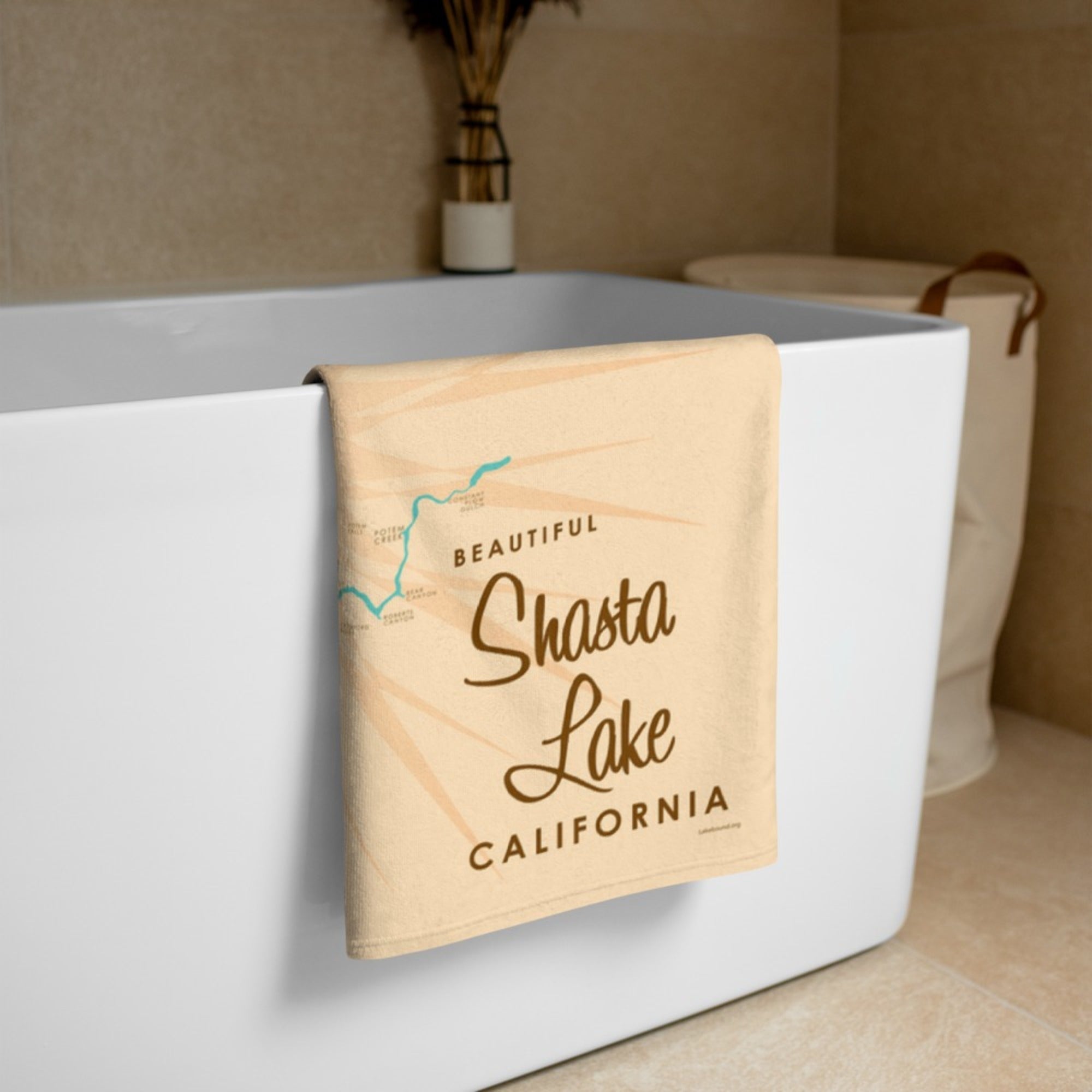 Shasta Lake California Beach Towel