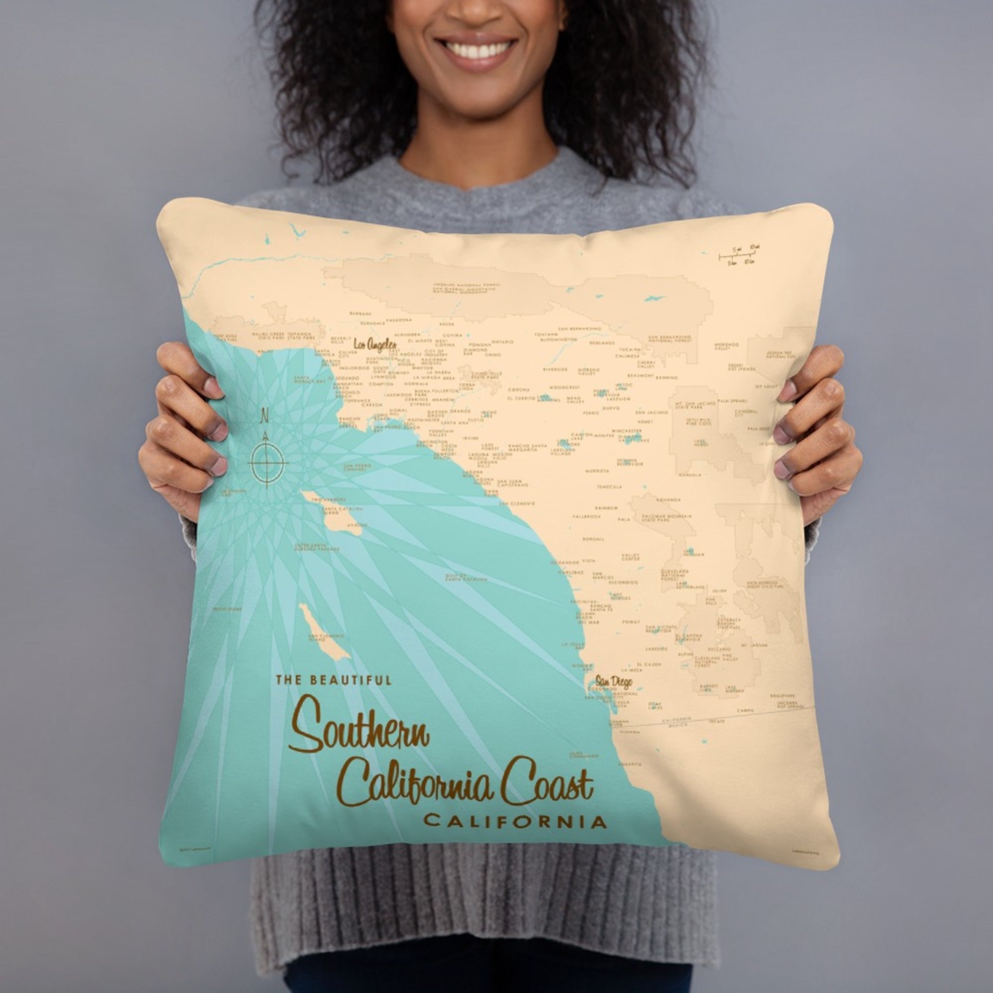 Southern California Coast Pillow