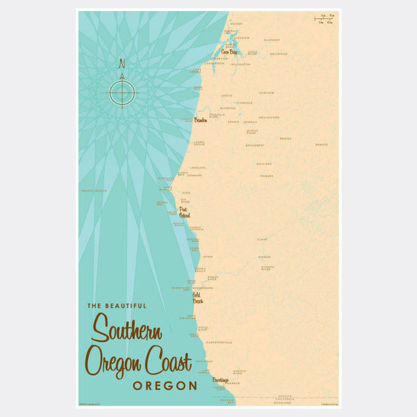 Southern Oregon Coast Oregon, Paper Print