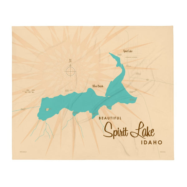 Spirit Lake Idaho Throw Blanket