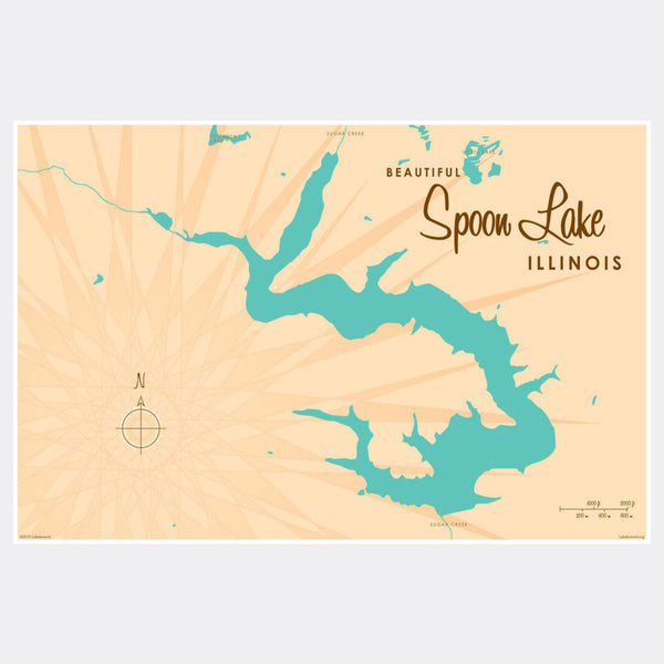 Spoon Lake Illinois, Paper Print
