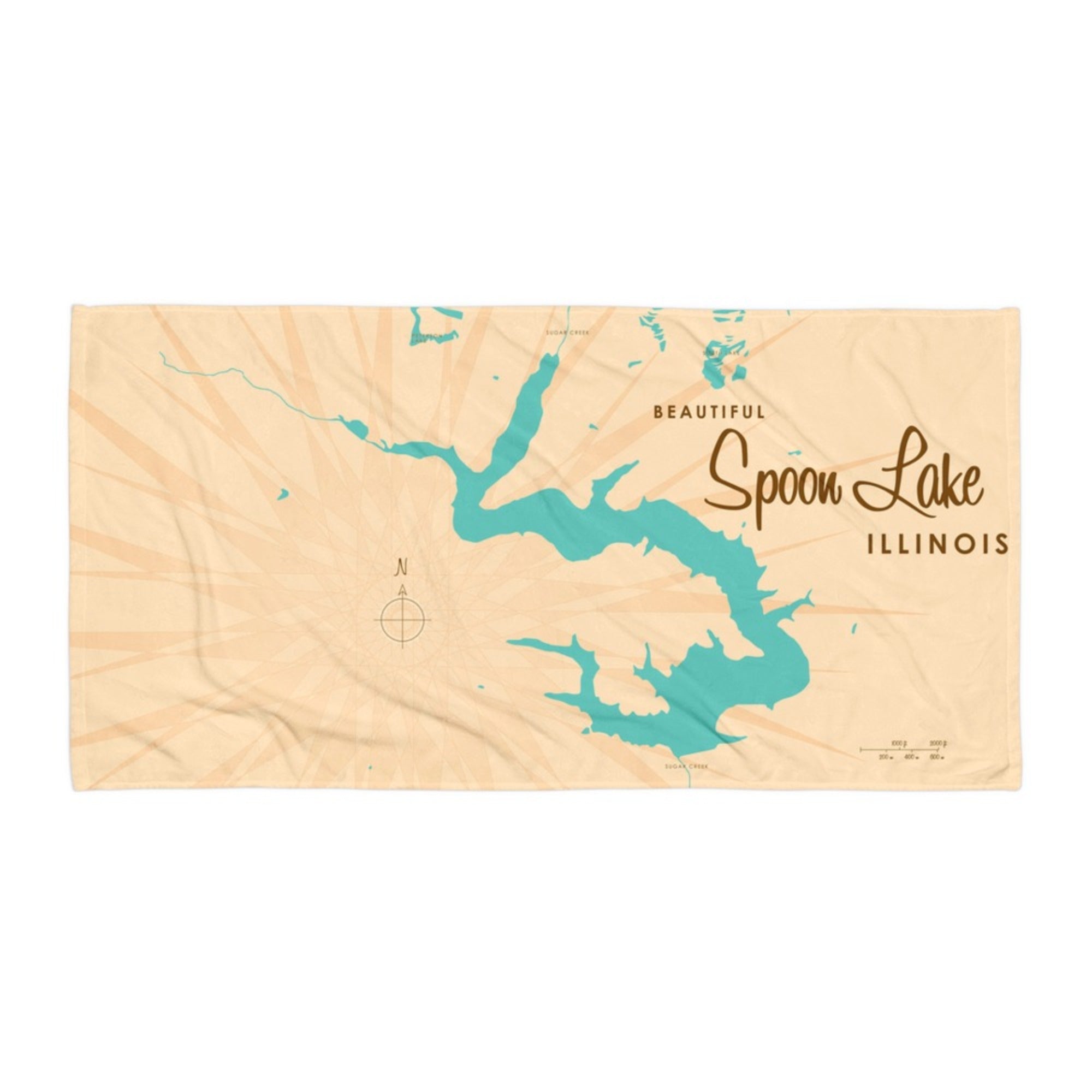 Spoon Lake Illinois Beach Towel