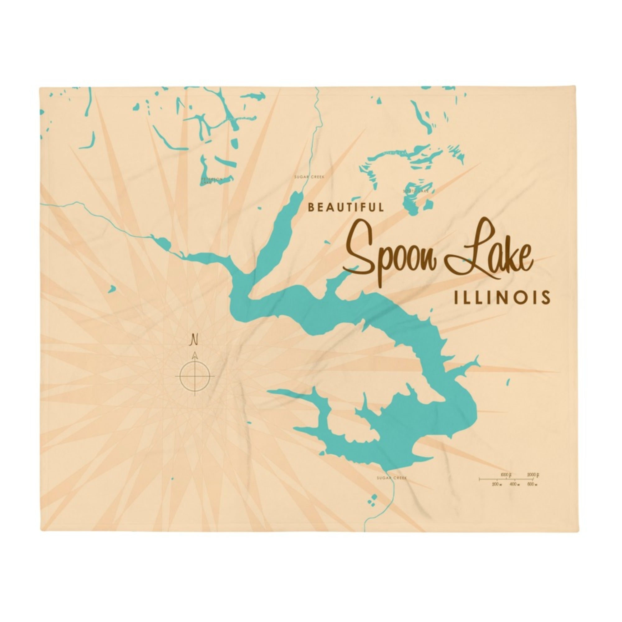 Spoon Lake Illinois Throw Blanket