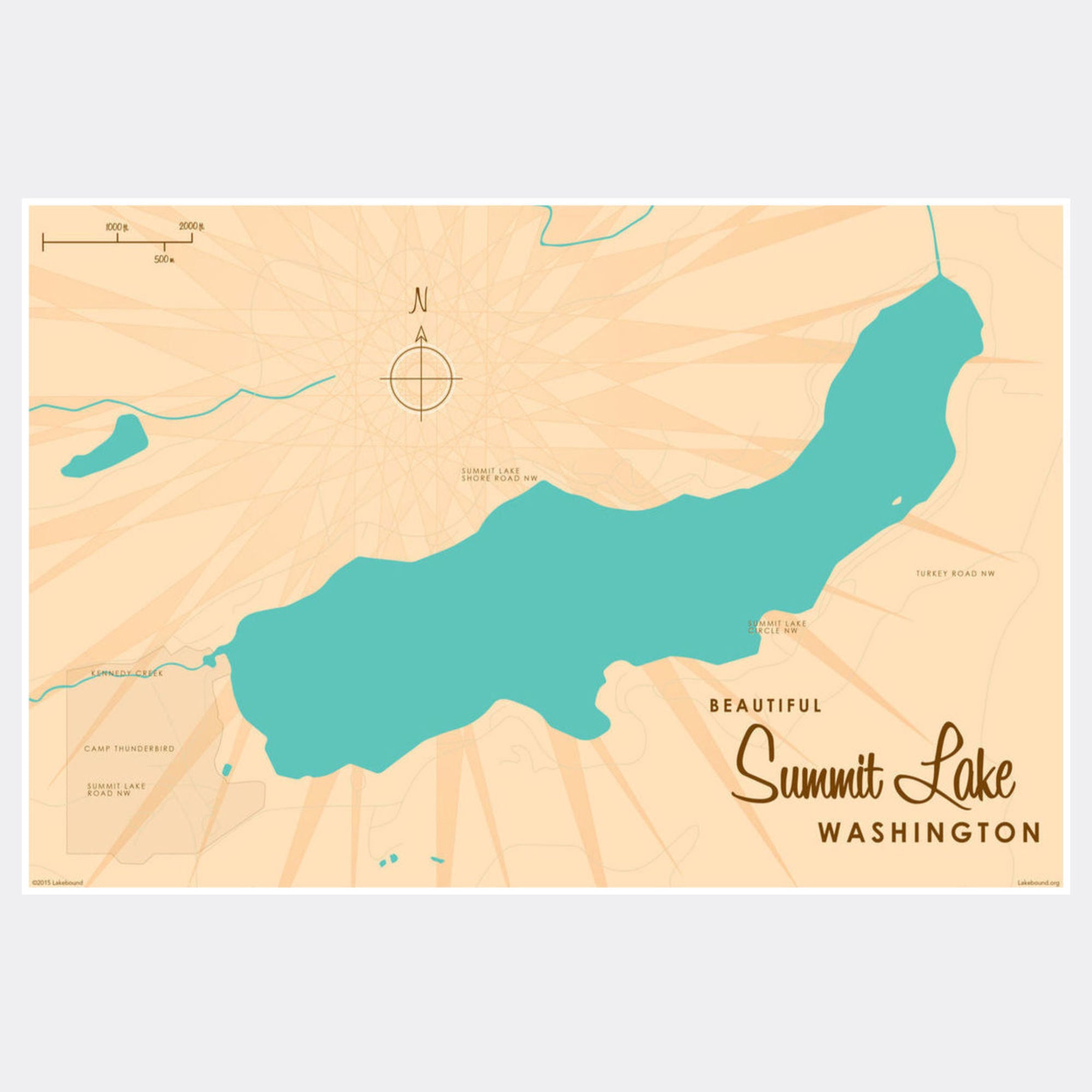 Summit Lake Washington, Paper Print