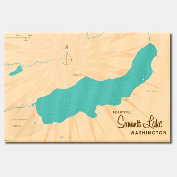 Summit Lake Washington, Canvas Print