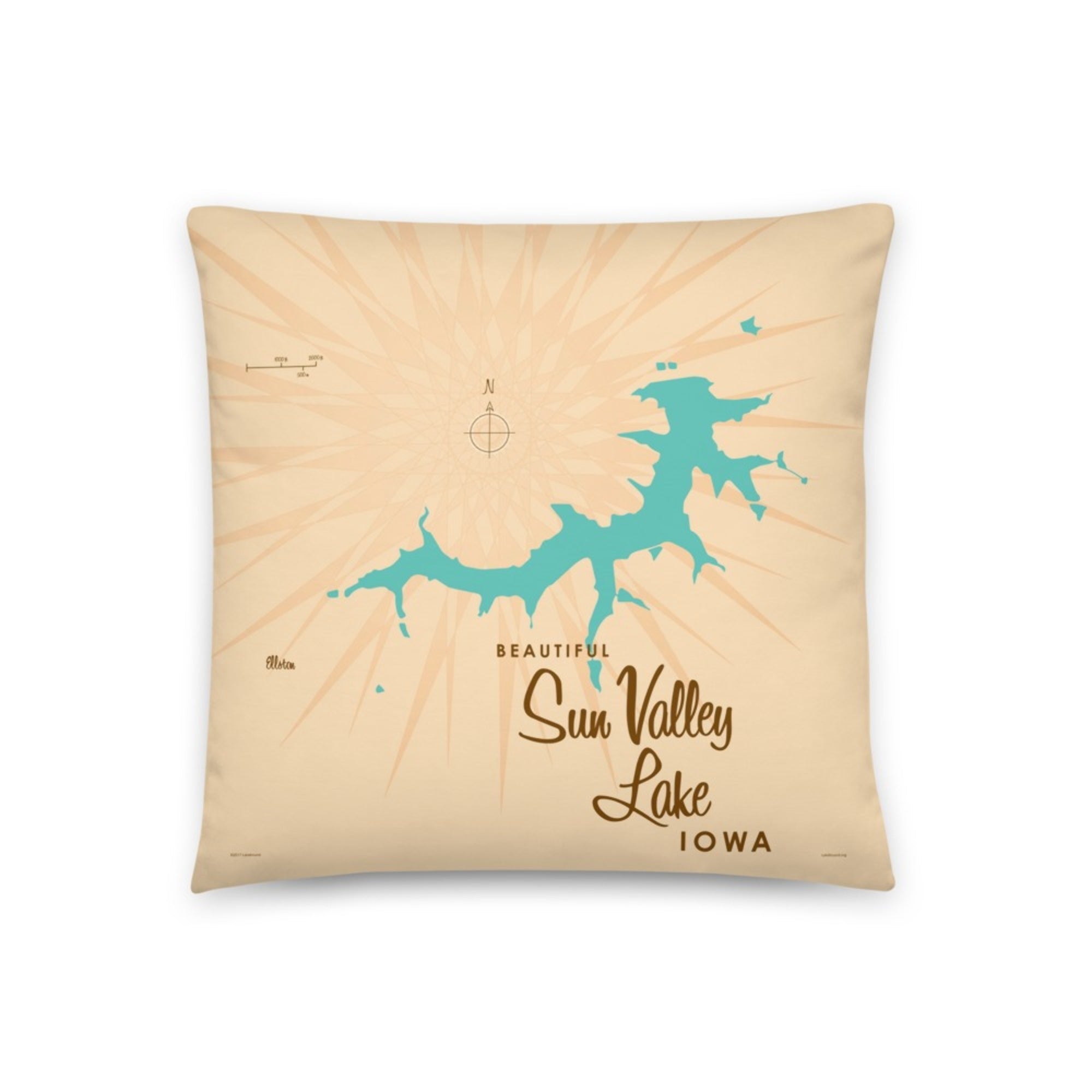 Sun Valley Lake Iowa Pillow