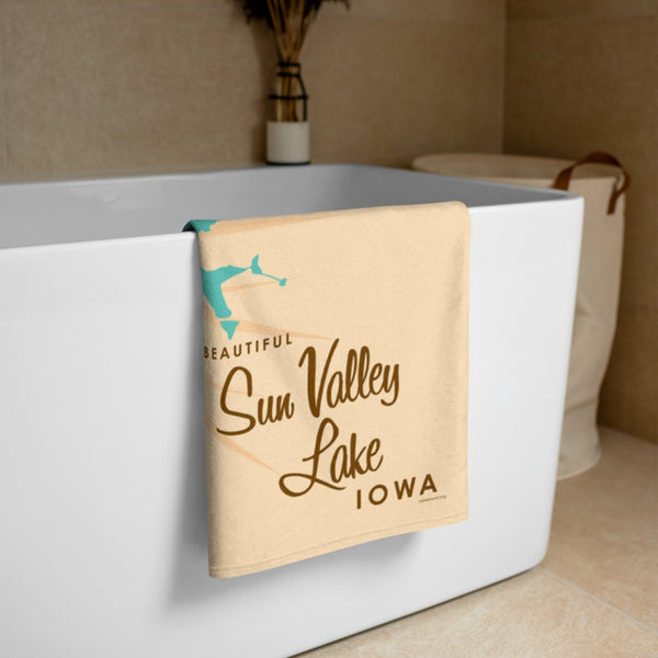 Sun Valley Lake Iowa Beach Towel