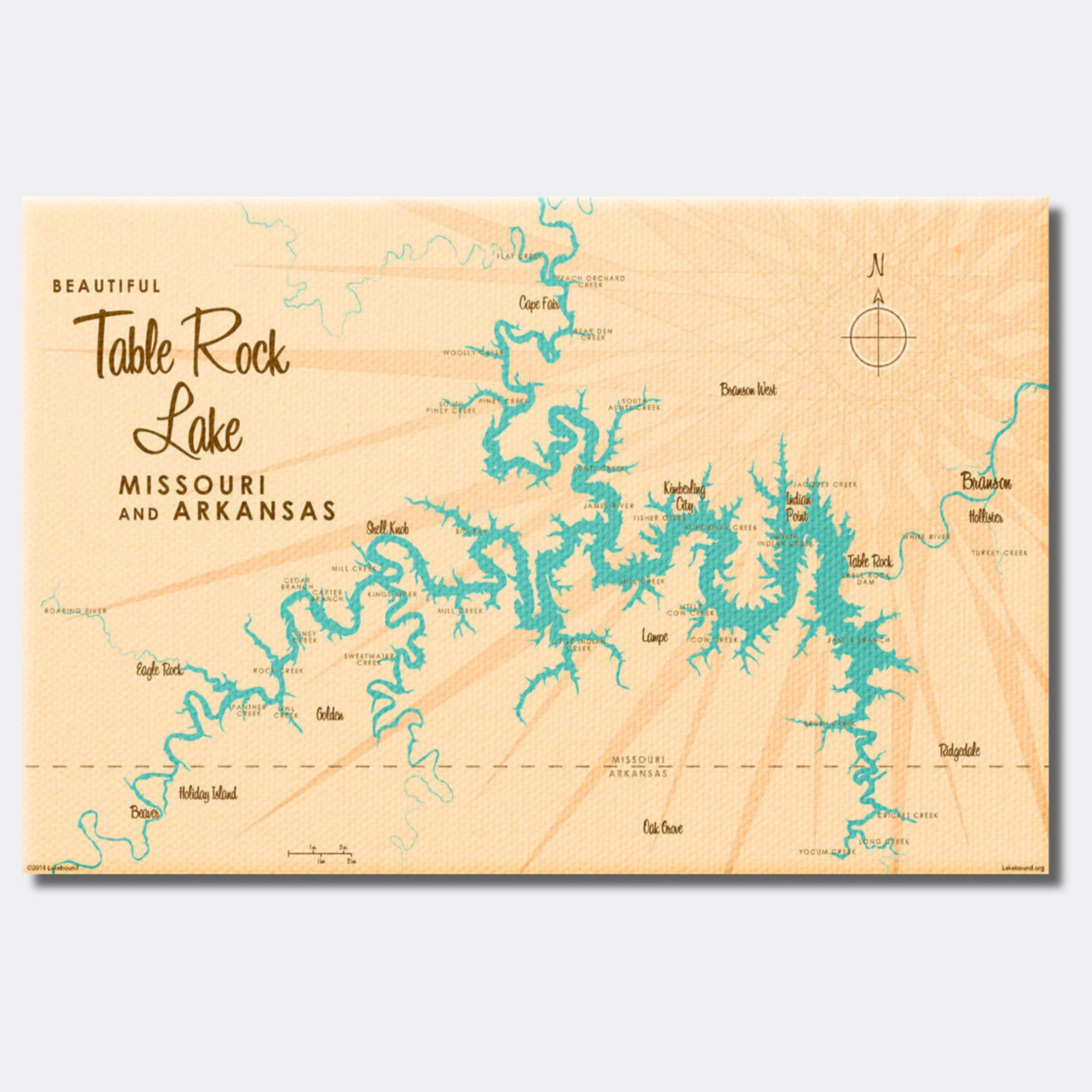 Table Rock Lake Missouri, Canvas Print