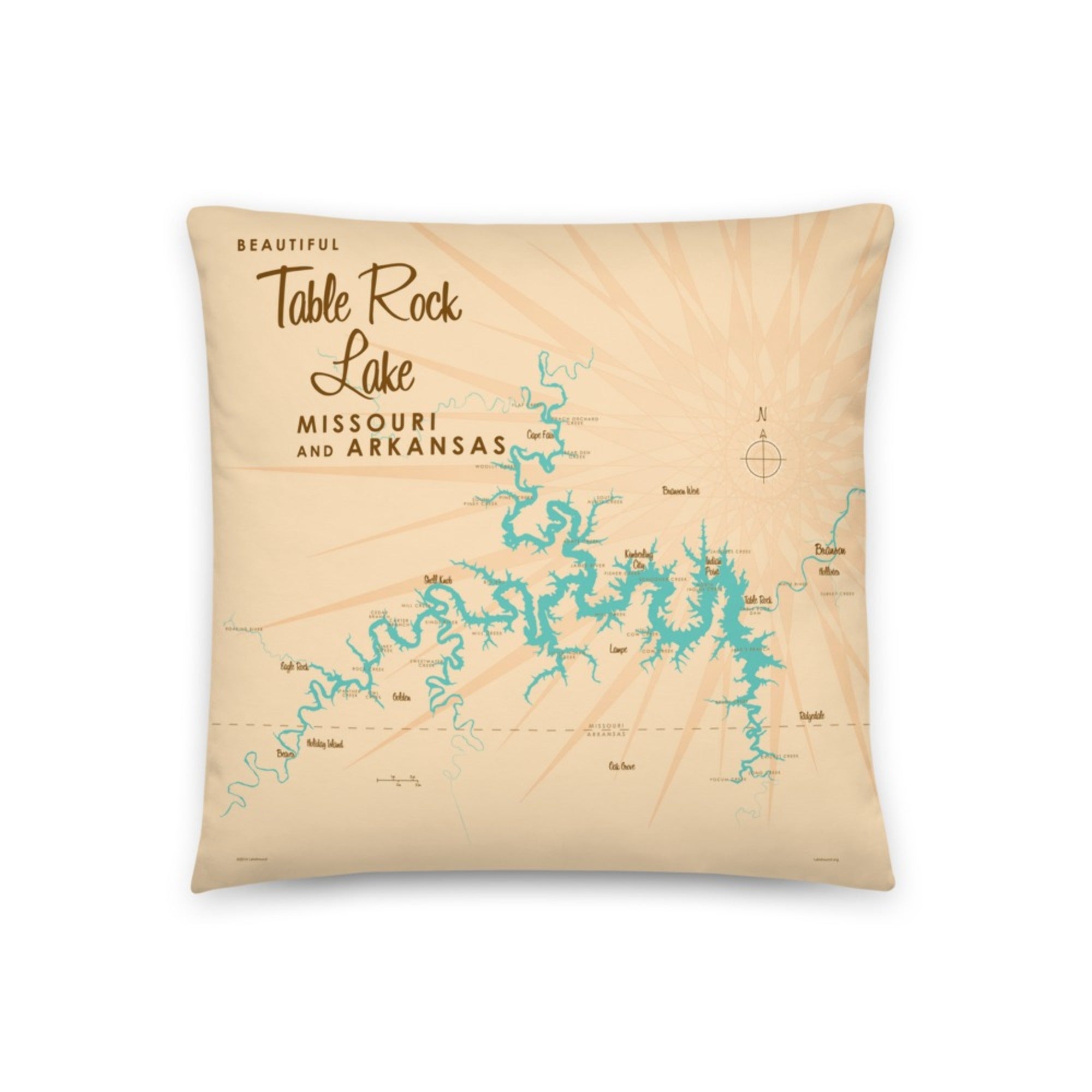 Table Rock Lake Missouri Pillow