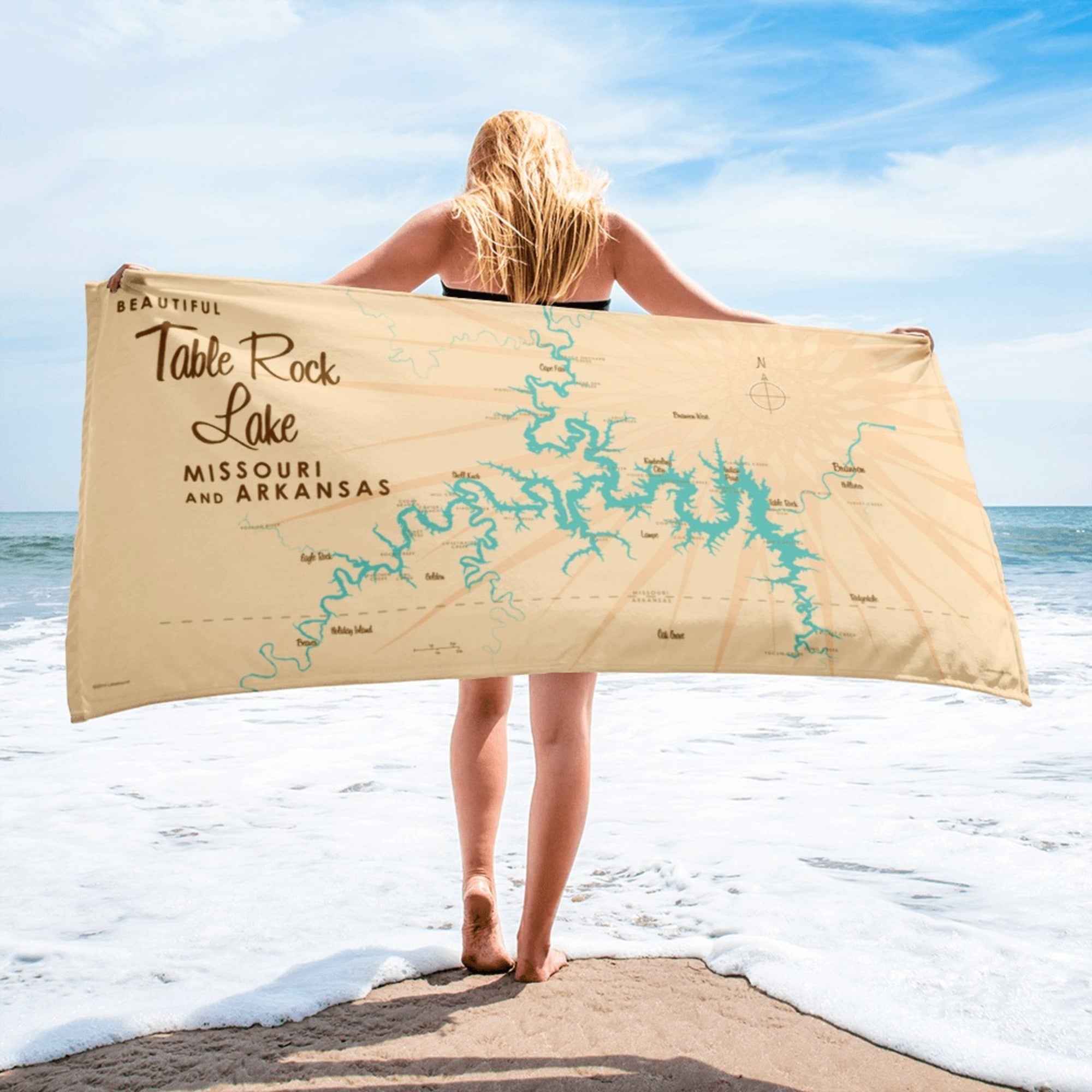 Table Rock Lake Missouri Beach Towel