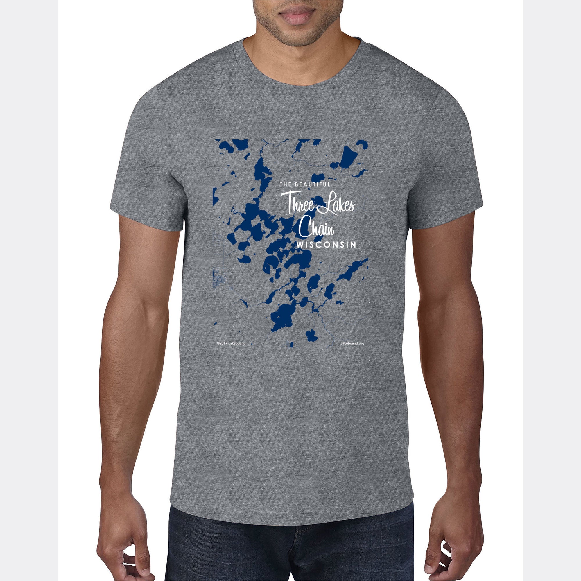 Three Lakes Chain Wisconsin, T-Shirt