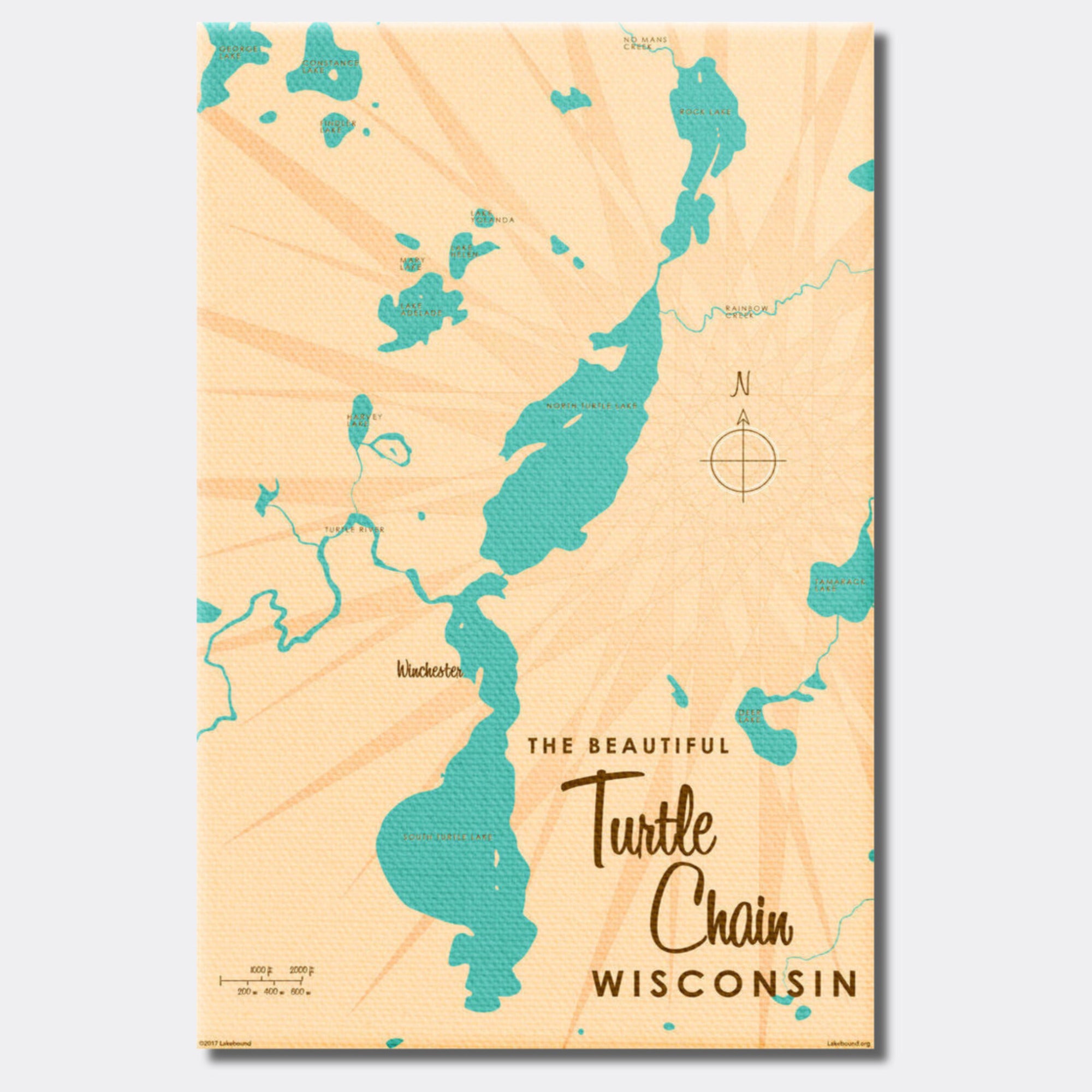 Turtle Chain Wisconsin, Canvas Print