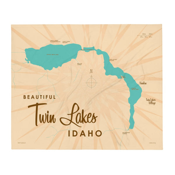 Twin Lakes Idaho Throw Blanket
