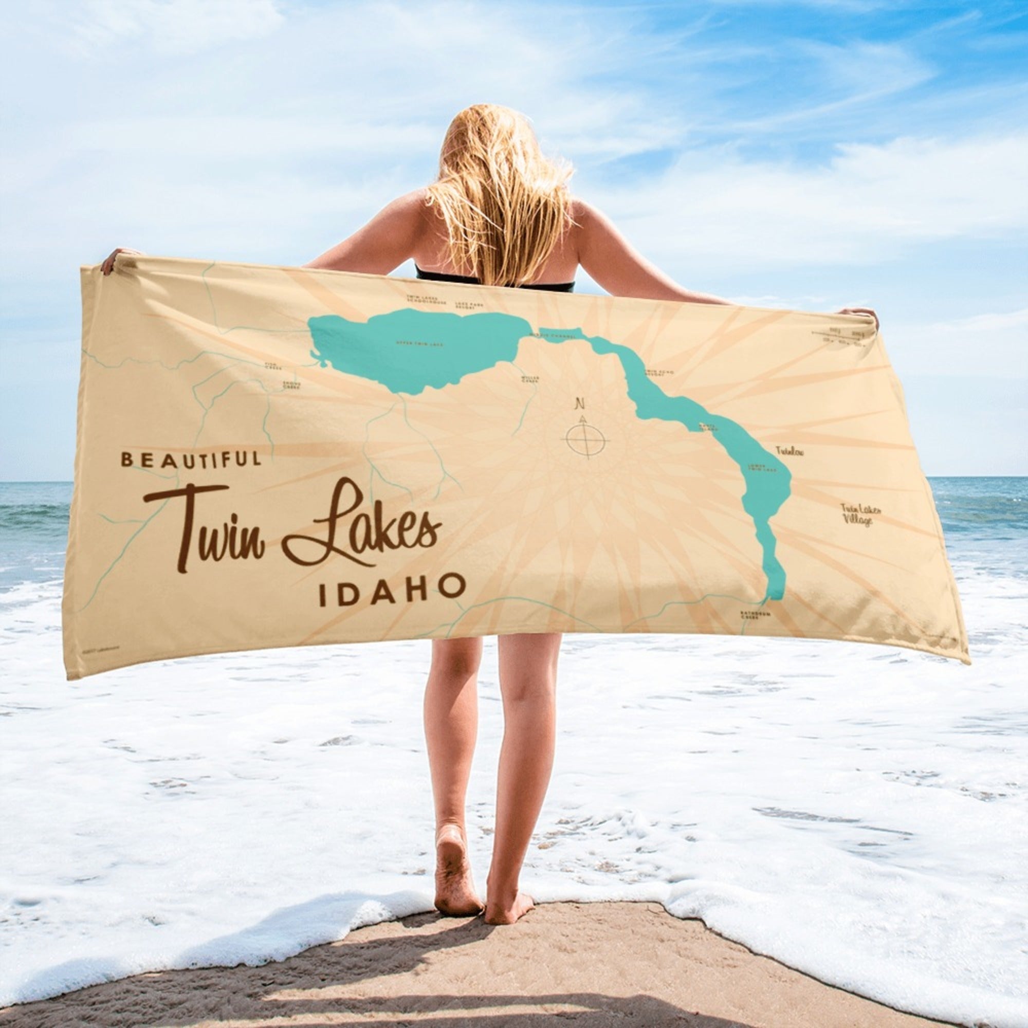 Twin Lakes Idaho Beach Towel