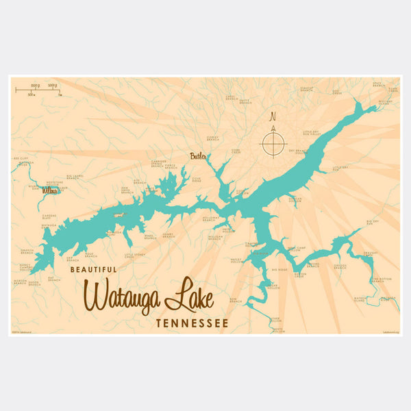Watauga Lake Tennessee, Paper Print