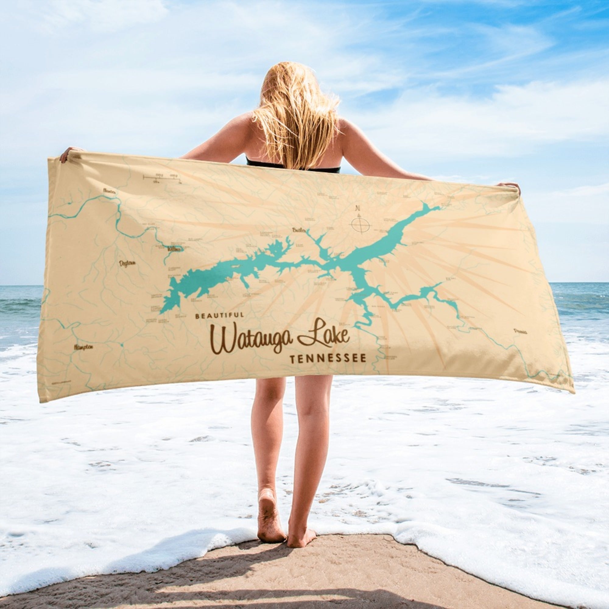 Watauga Lake Tennessee Beach Towel