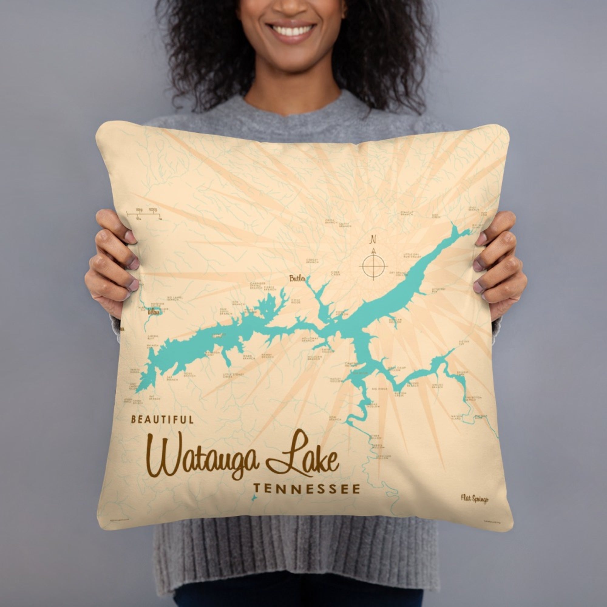 Watauga Lake Tennessee Pillow