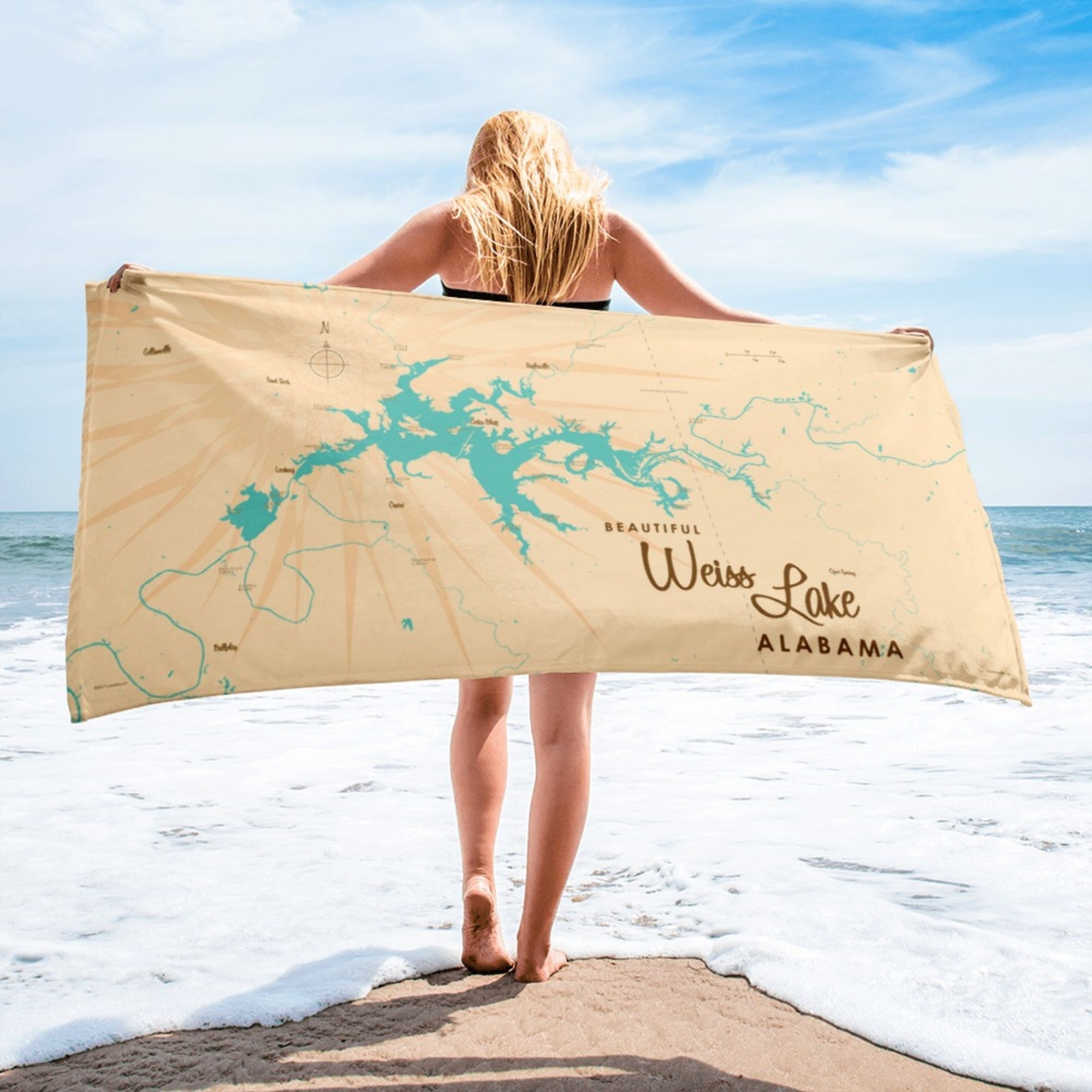 Weiss Lake Alabama Beach Towel