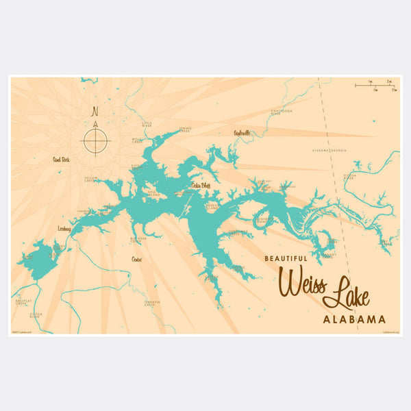 Weiss Lake Alabama, Paper Print
