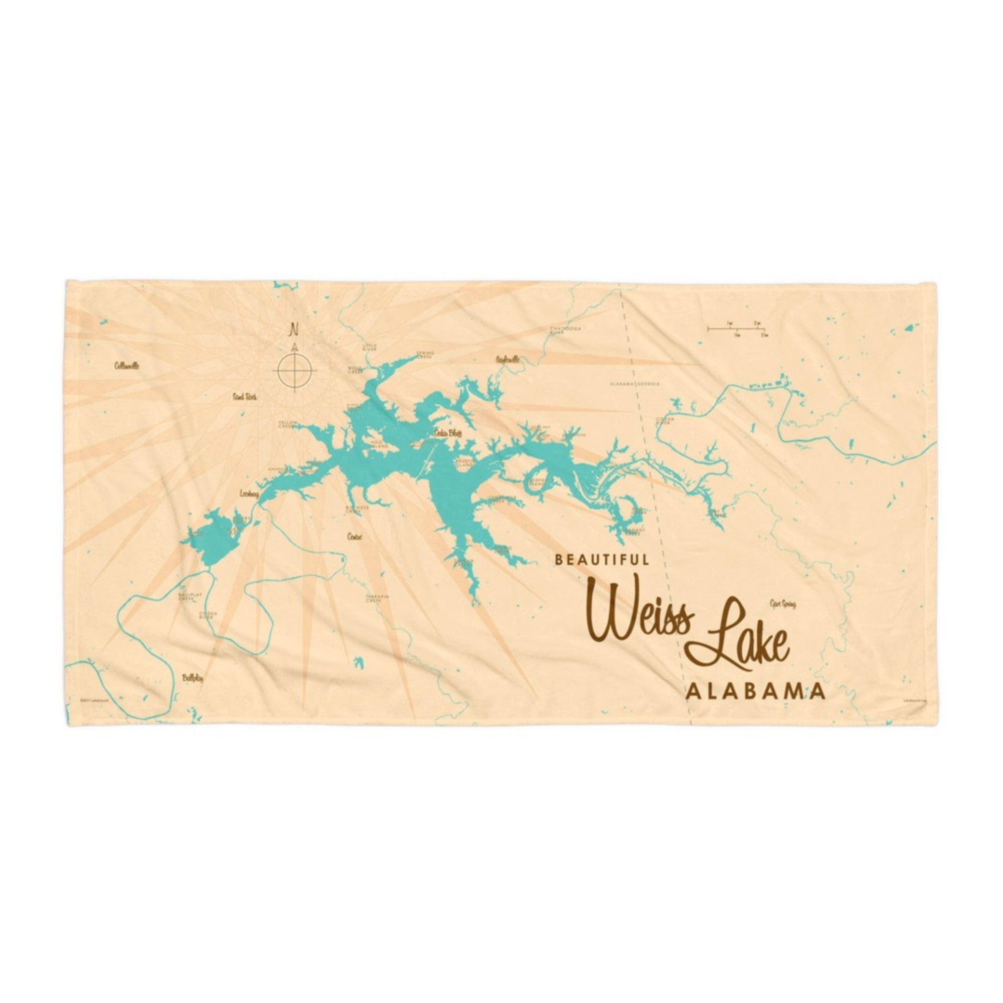 Weiss Lake Alabama Beach Towel