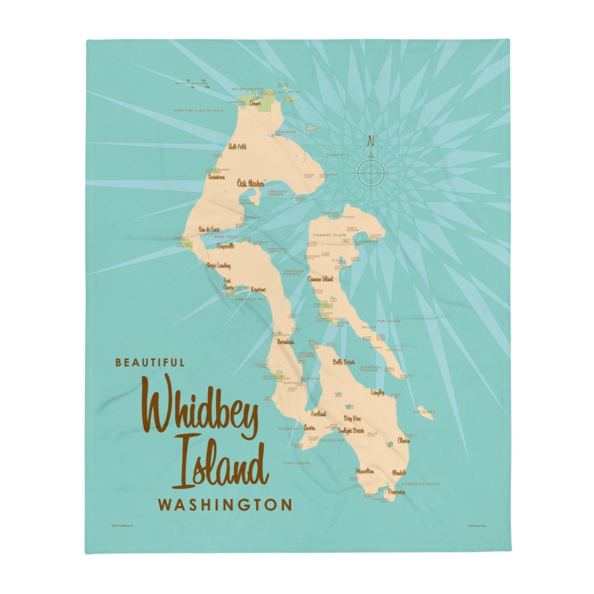 Whidbey Island Washington Throw Blanket