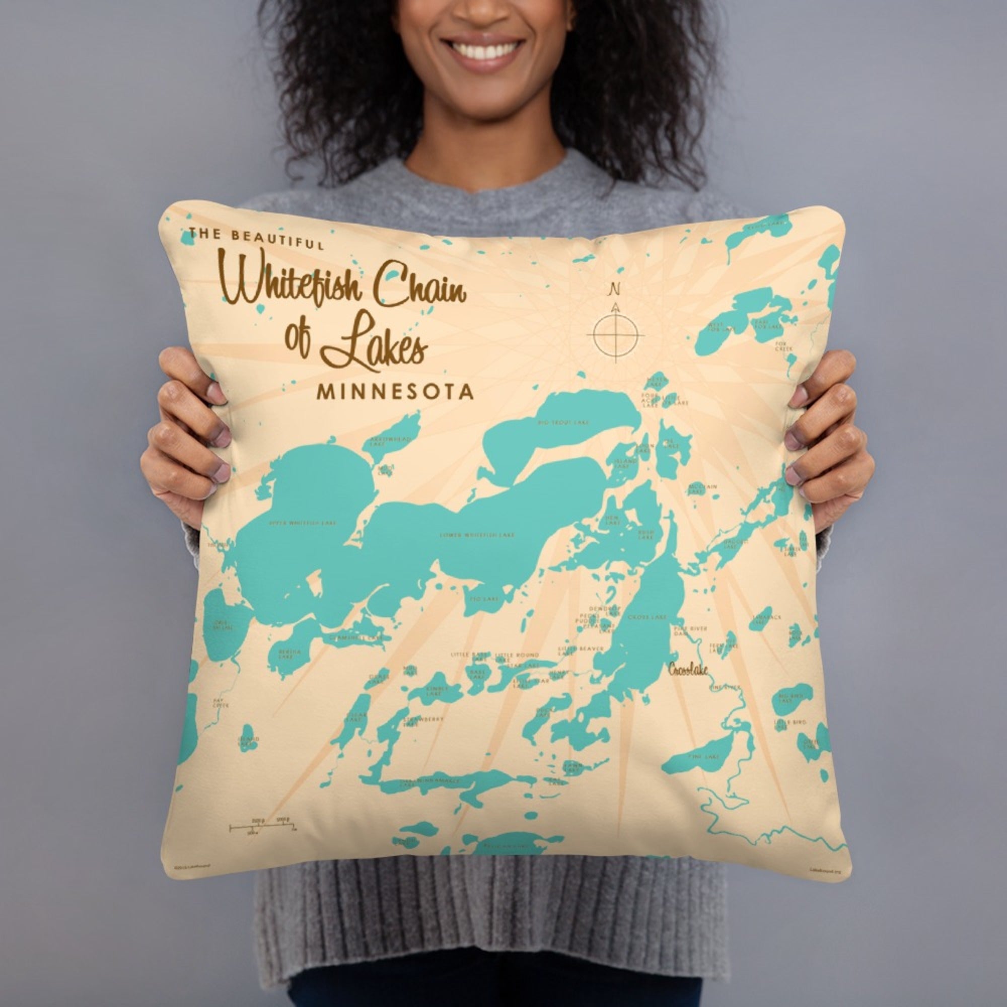 Whitefish Chain of Lakes Minnesota Pillow