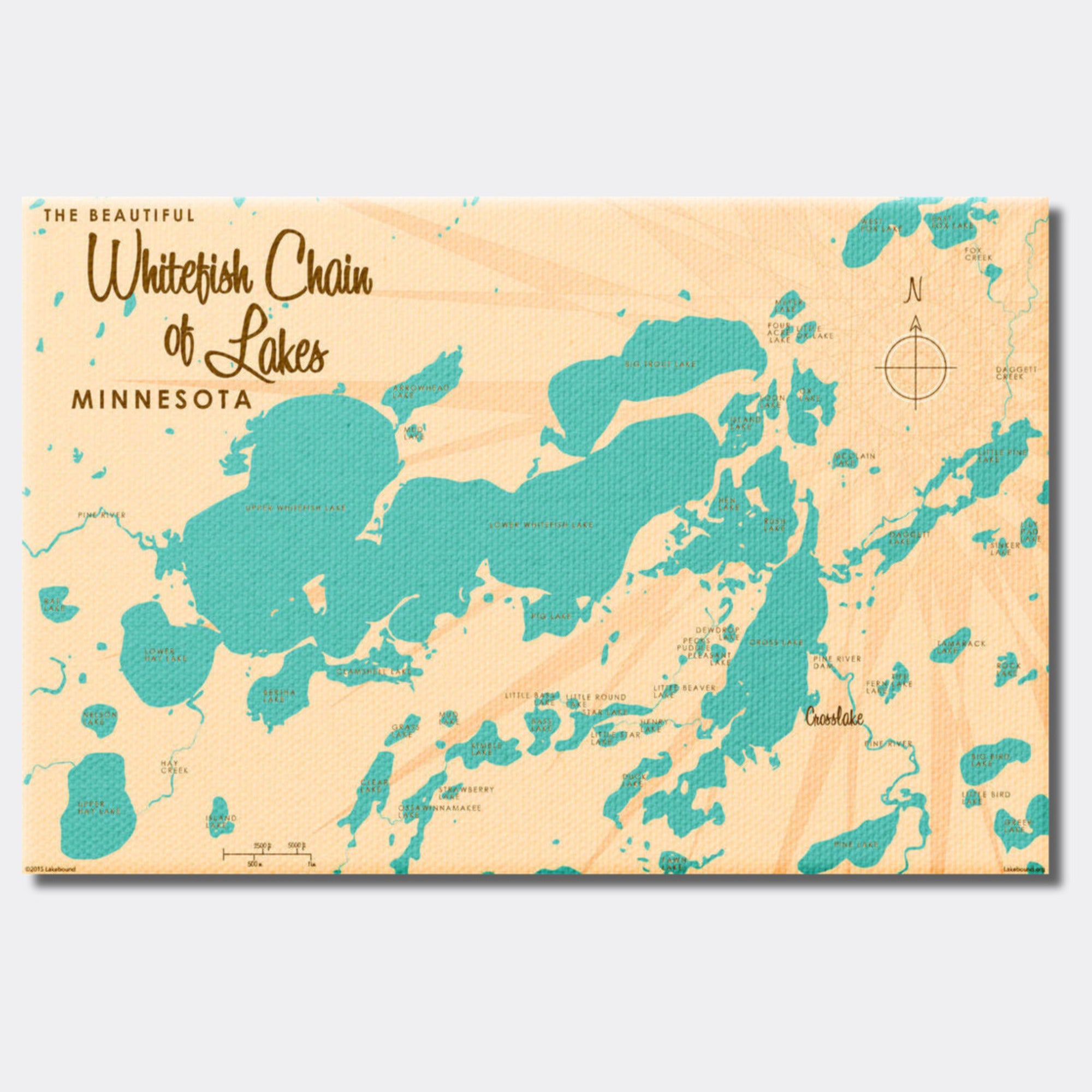 Whitefish Chain of Lakes Minnesota, Canvas Print