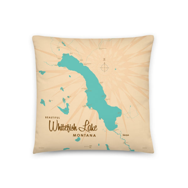 Whitefish Lake Montana Pillow