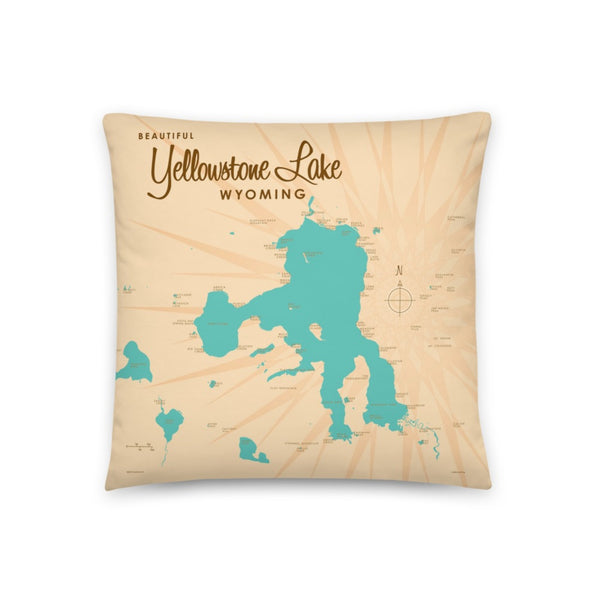 Yellowstone Lake Wyoming Pillow