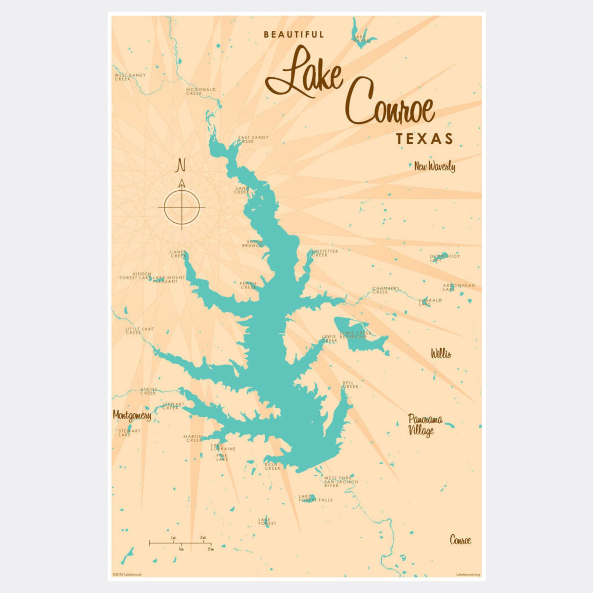 Lake Conroe , Paper Print