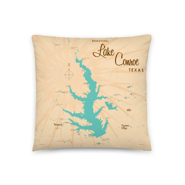 Lake Conroe Texas Pillow