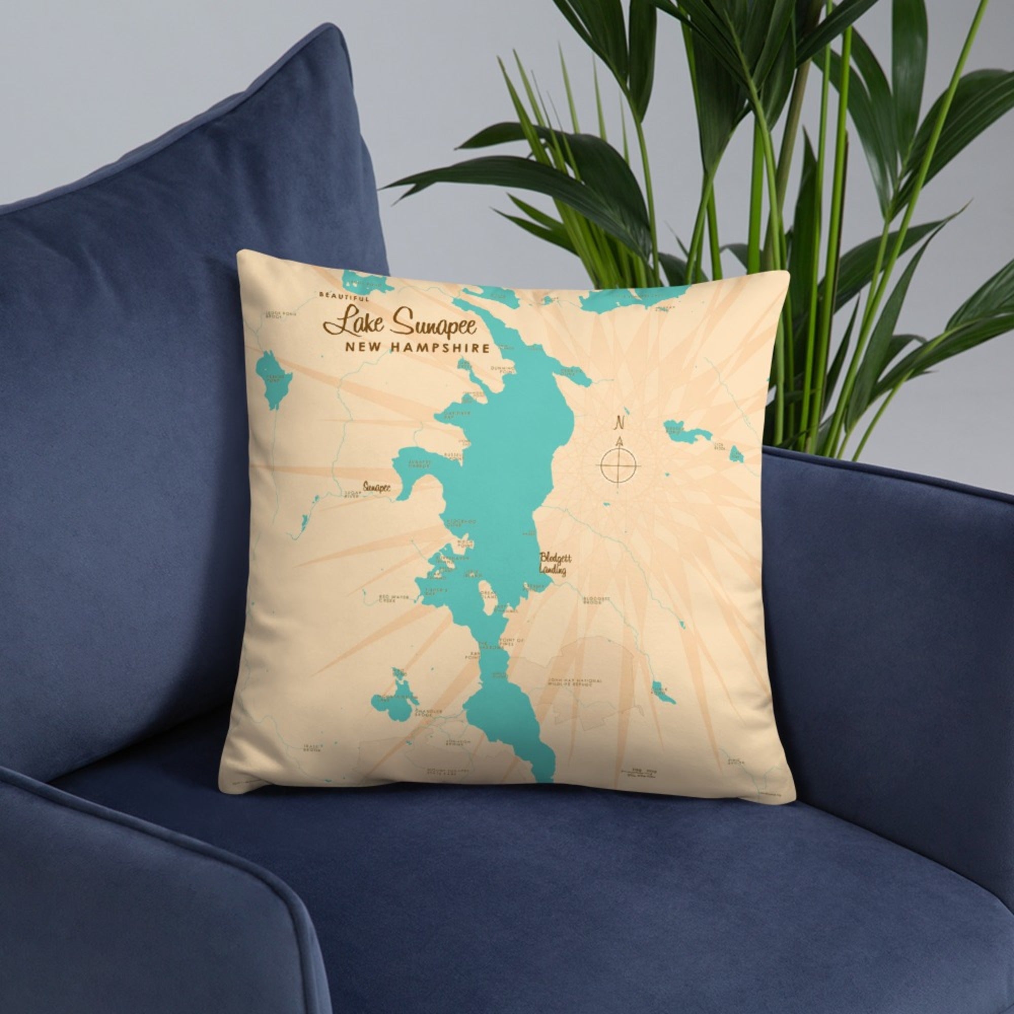 Lake Sunapee New Hampshire Pillow