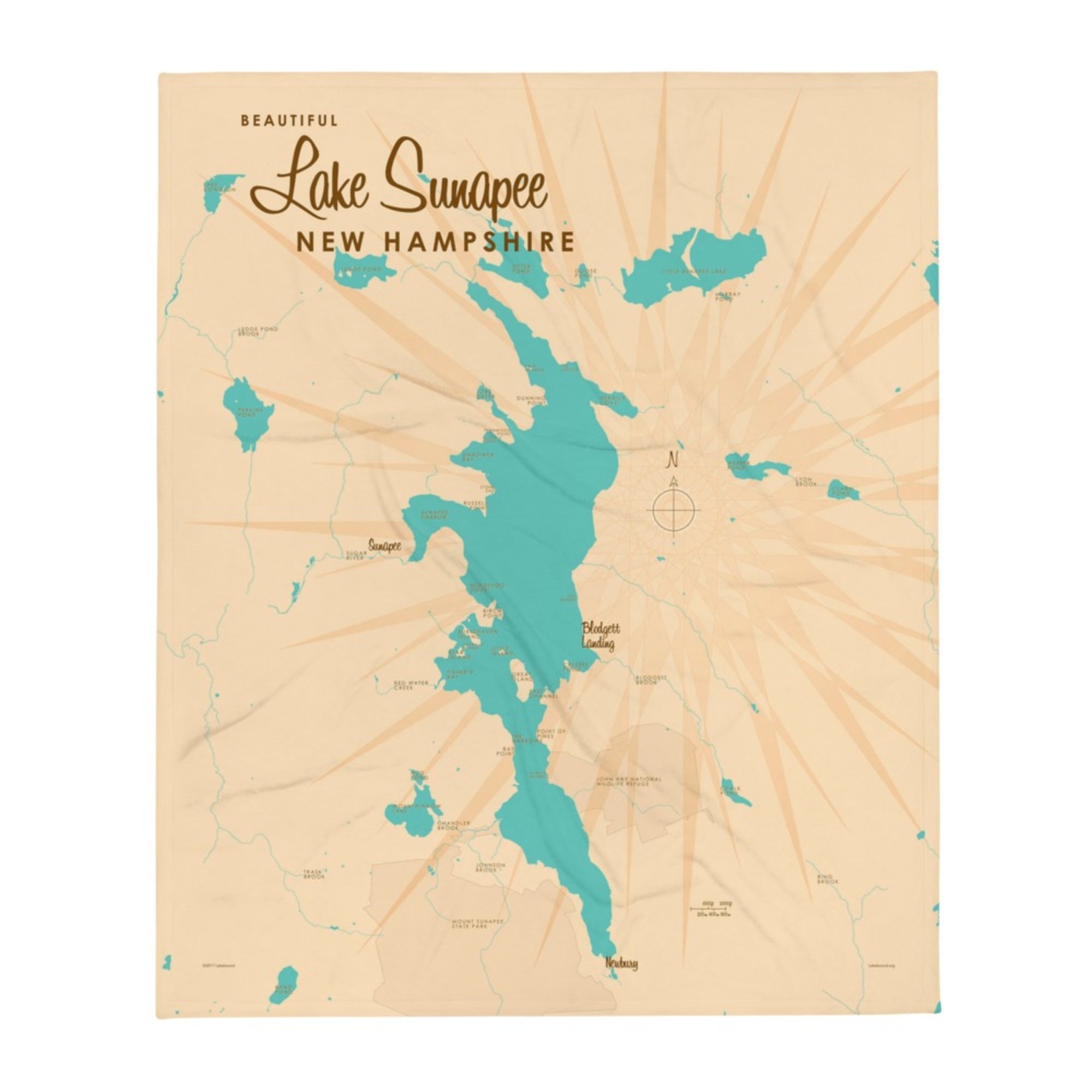 Lake Sunapee New Hampshire Throw Blanket