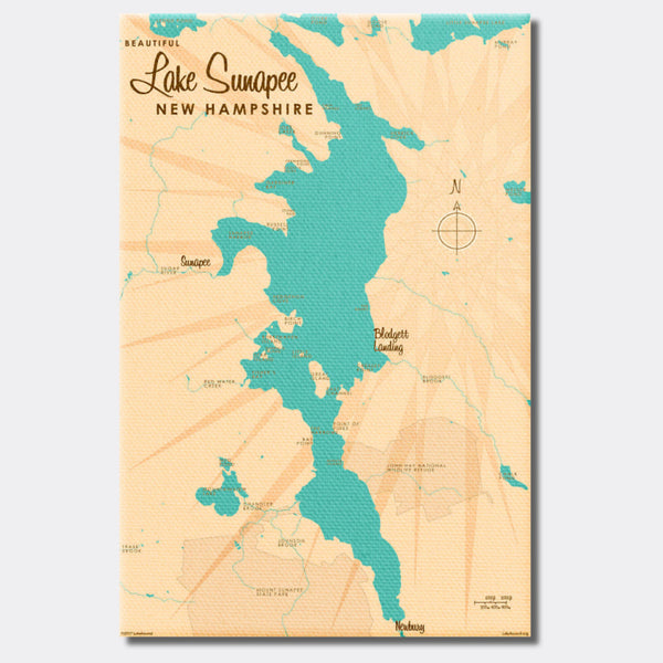 Lake Sunapee New Hampshire, Canvas Print