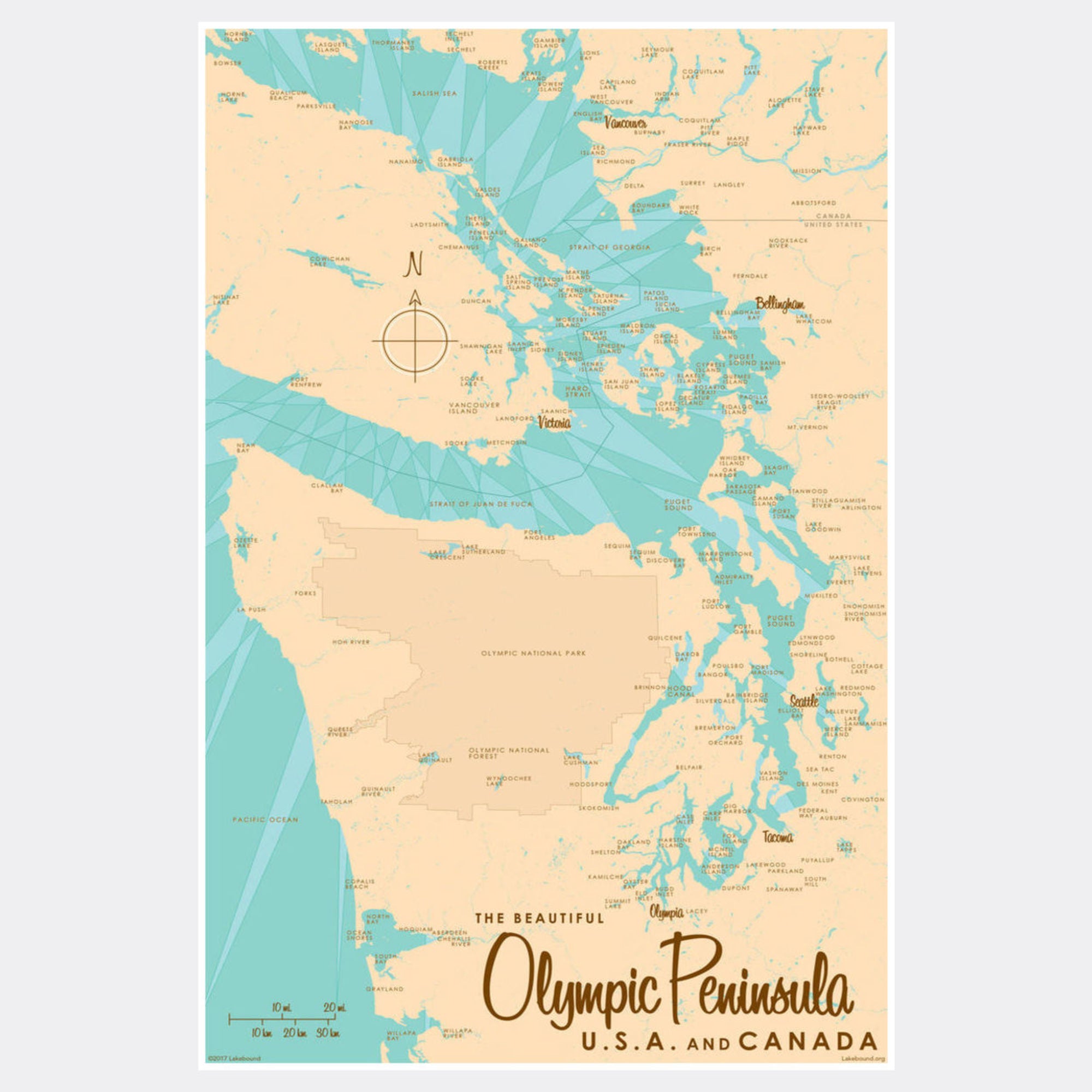 Olympic Peninsula , Paper Print