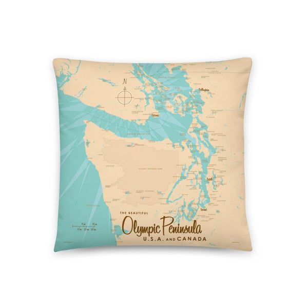 Olympic Peninsula USA Canada Pillow